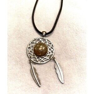 Tiger Eye Stone Gem Dreamcatcher Pendant Energy Chakra Reiki Amulet